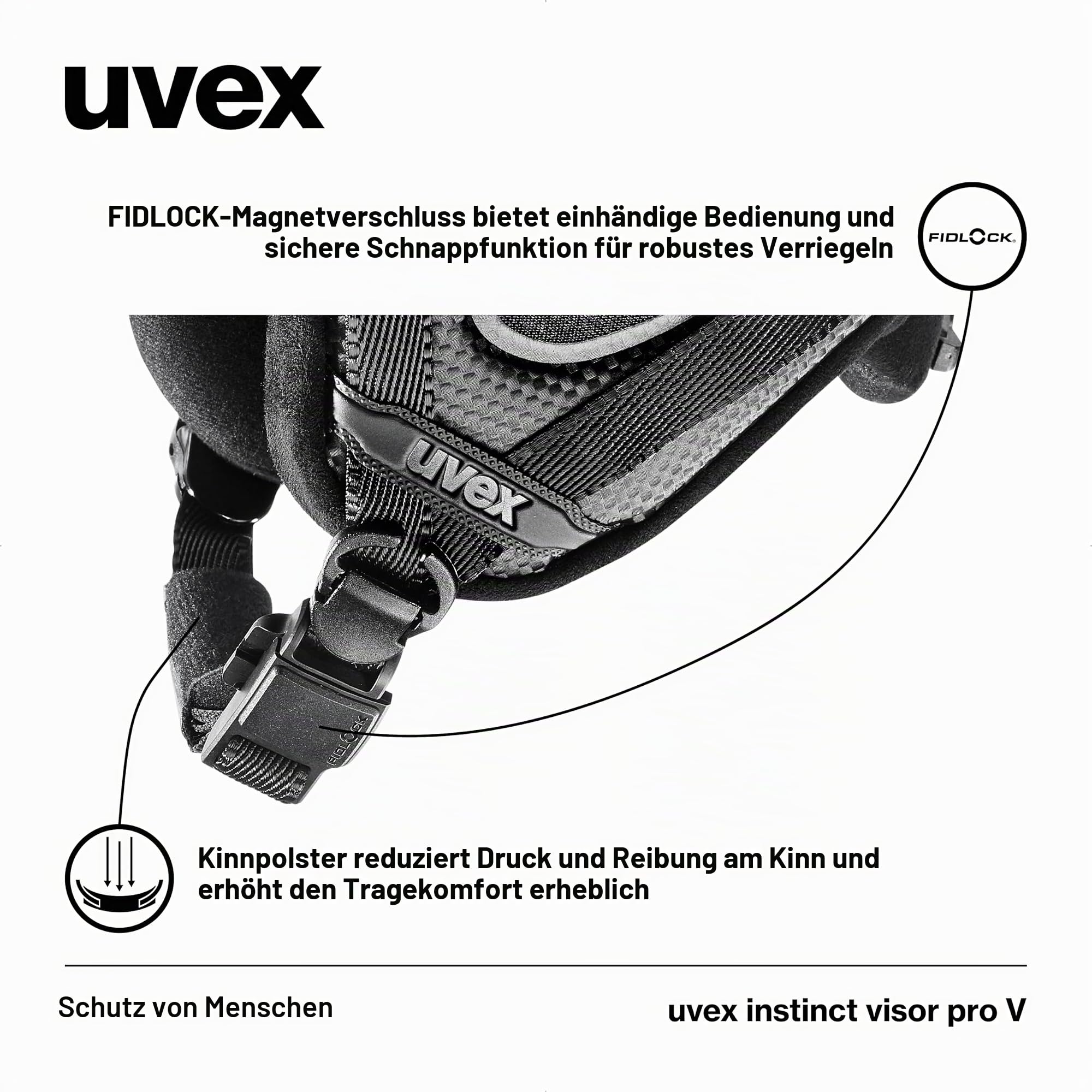 uvex Instinct Visor pro V Skihelm für Erwachsene, Männer Frauen Unisex, Variomatic Visier, Selbsttönend, Black matt 60-62