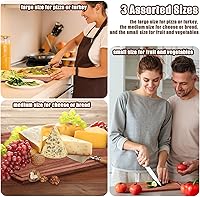 Vista 26 de Patelai 12 Pack Large Cutting Boards Bulk Wooden Kitchen Chopping Boards for Crafts DIY Wedding Housewarming Gift(Walnut Wood,12 x 16 Inch)