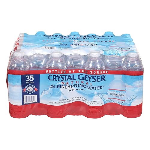 Crystal Geyser agua alpina de manantial botella de 169 onzas 35 unidades