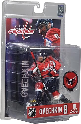 Miniatura 7 de McFarlane Toys - Alex Ovechkin (Washington Capitals) Figura posada de la NHL de 7 pulgadas, Picks deportivos de McFarlane
