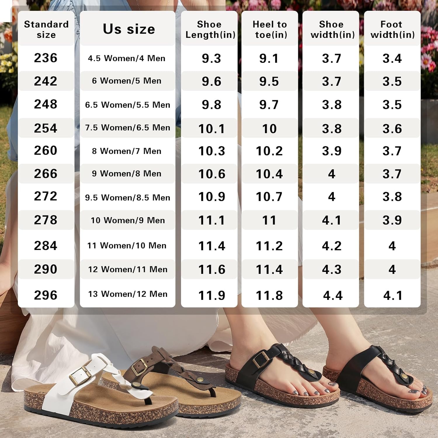 Thong Sandals for Women & Men，Non-slip Flip Flops with Cork Footbed Adjustable Buckle Summer Women Footwear Beach Essentials Slides - Image 7