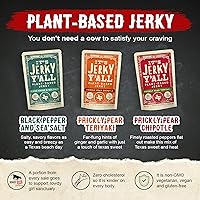 Vista 7 de It's Jerky Y'all TERIYAKI - Jerky a base de plantas Beyond Tender and Sabrosos Snacks veganos Sin OMG, sin gluten, vegetariano (paquete de 6)