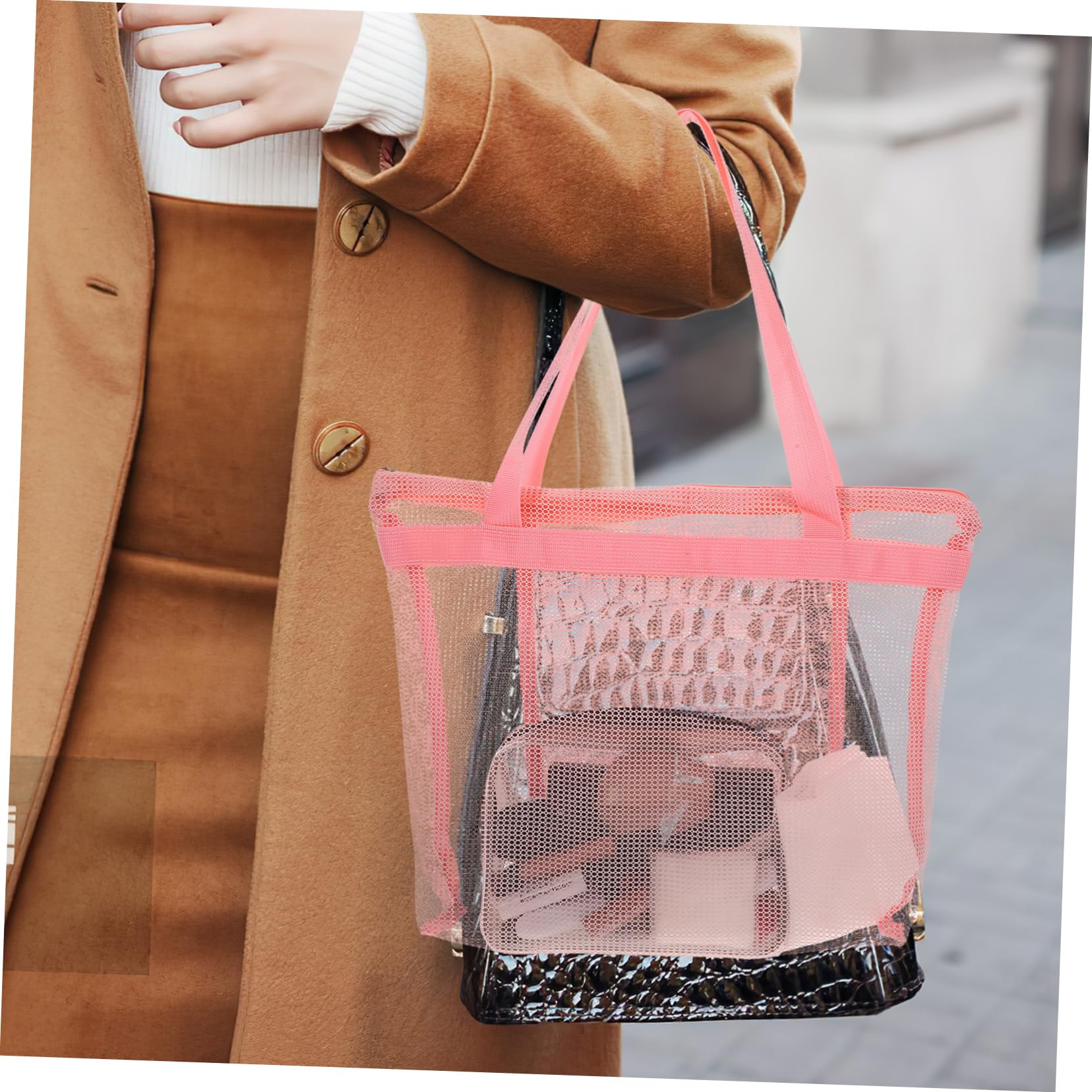 FAVOMOTO beach bag for women Shopping Bag Tote shower bag Storage Box supplies storage bags beach swimming bag large beach bag handbag take a bath shell beach bag for girl nylon