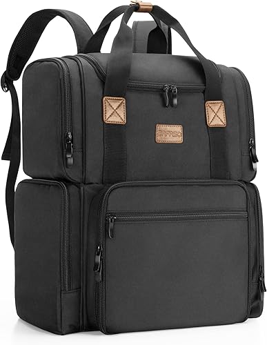 BAFASO Bolsa de cosméticos Mochila de maquillaje, Negro -, Bolsa de cosméticos