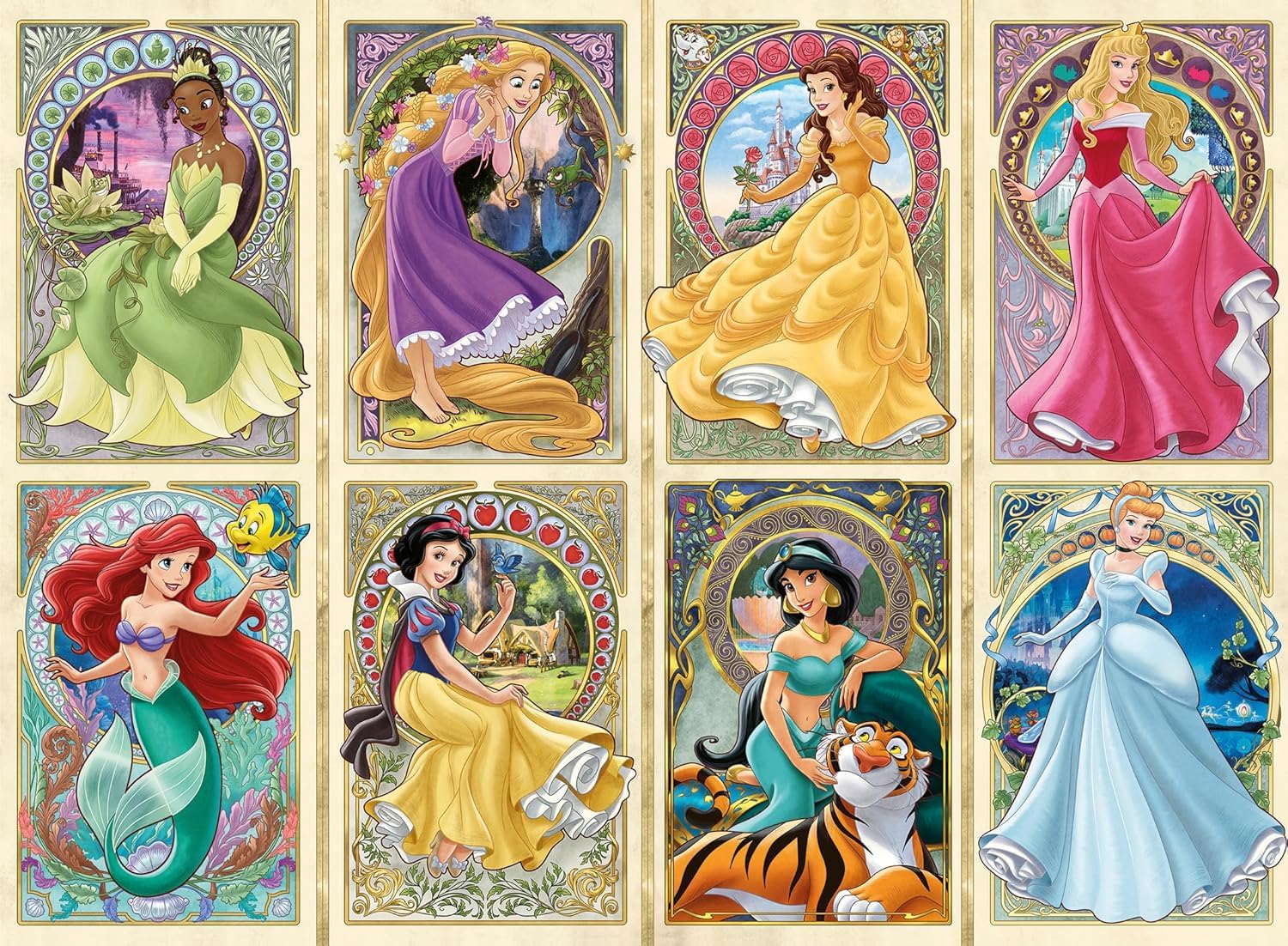 Ravensburger - Puzzle 1000 Pezzi Disney Principesse Dell'art Nouveau | Puzzle Disney 1000 Pezzi Per Adulti E Bambini Con Una Misura Di 70x50 Cm | Regalo Per Adulti E Bambini Da 14 Anni E Più