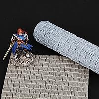 Vista 1 de Rodillo de textura de alto detalle: perfecto para modelado de arcilla, espuma y arcilla polimérica, construcción de terrenos de juegos de mesa