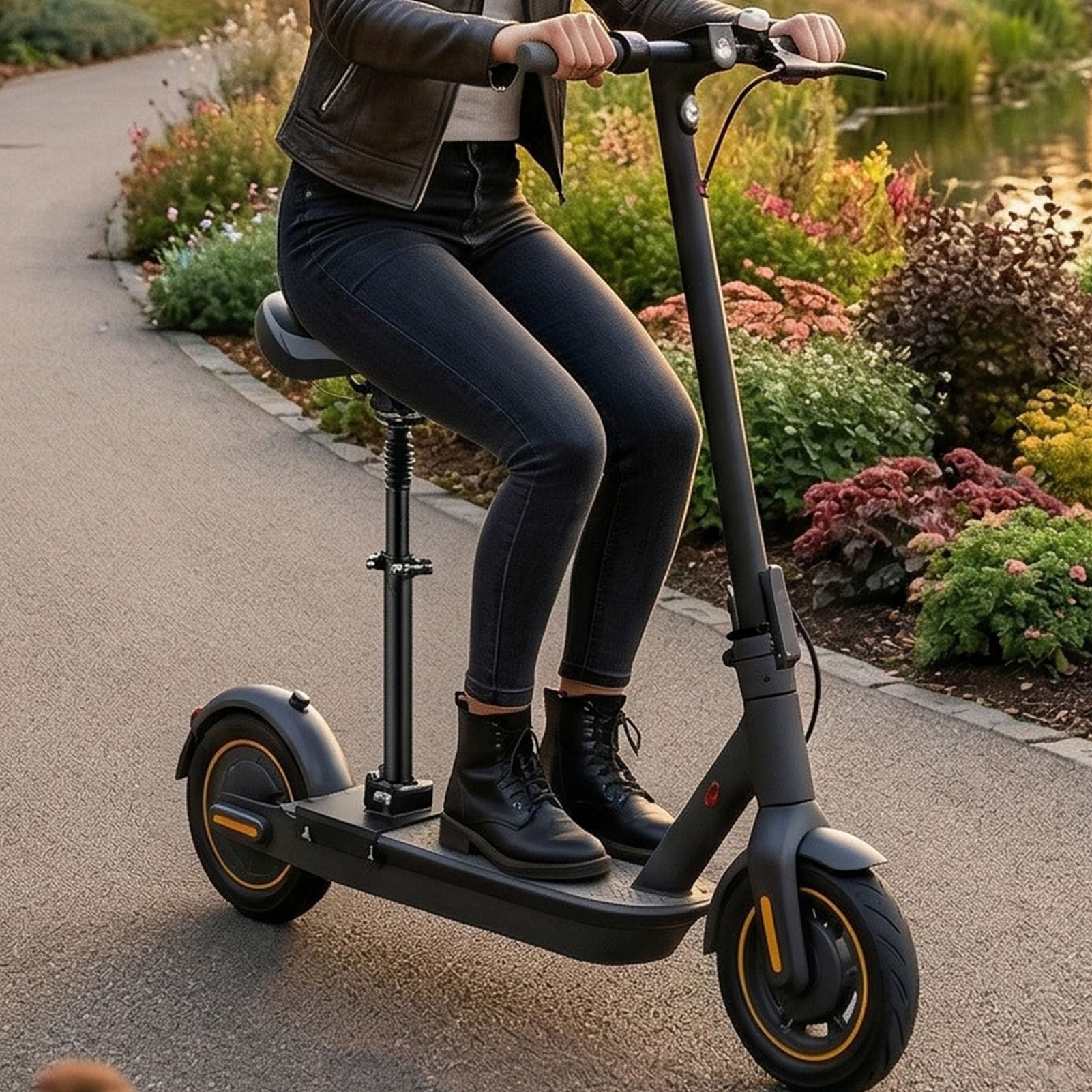 Selle de Siège de Scooter électrique, Hauteur Réglable pour Modèle G30, Coussin en Acier Léger, Fixation de Siège Confortable