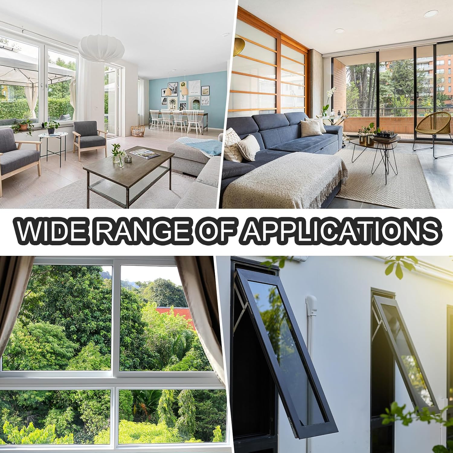 MECCANIXITY Window Restrictor Latch Window Safety Lock Stopper, Limit Stay Adjustable Casement Window Limiter with 7 Slots for Inward Opening Window, Silver Tone (2 Set, 35mm)