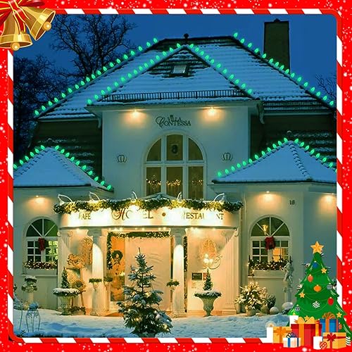 Miniatura 40 de Paquete de 25 bombillas C7 transparentes de repuesto, bombillas C7 de Navidad para exteriores, bombillas nocturnas de 5 W, bombillas incandescentes