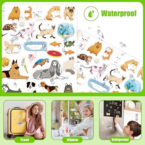 Miniatura 4 de Libros de calcomanías para niños de 2 a 4 años, juego de 4 calcomanías reutilizables para niños pequeños de 1 a 3 años, juguetes de viaje, lindas