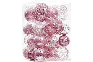 Wironlst Esferas de Color Rosa para Navidad