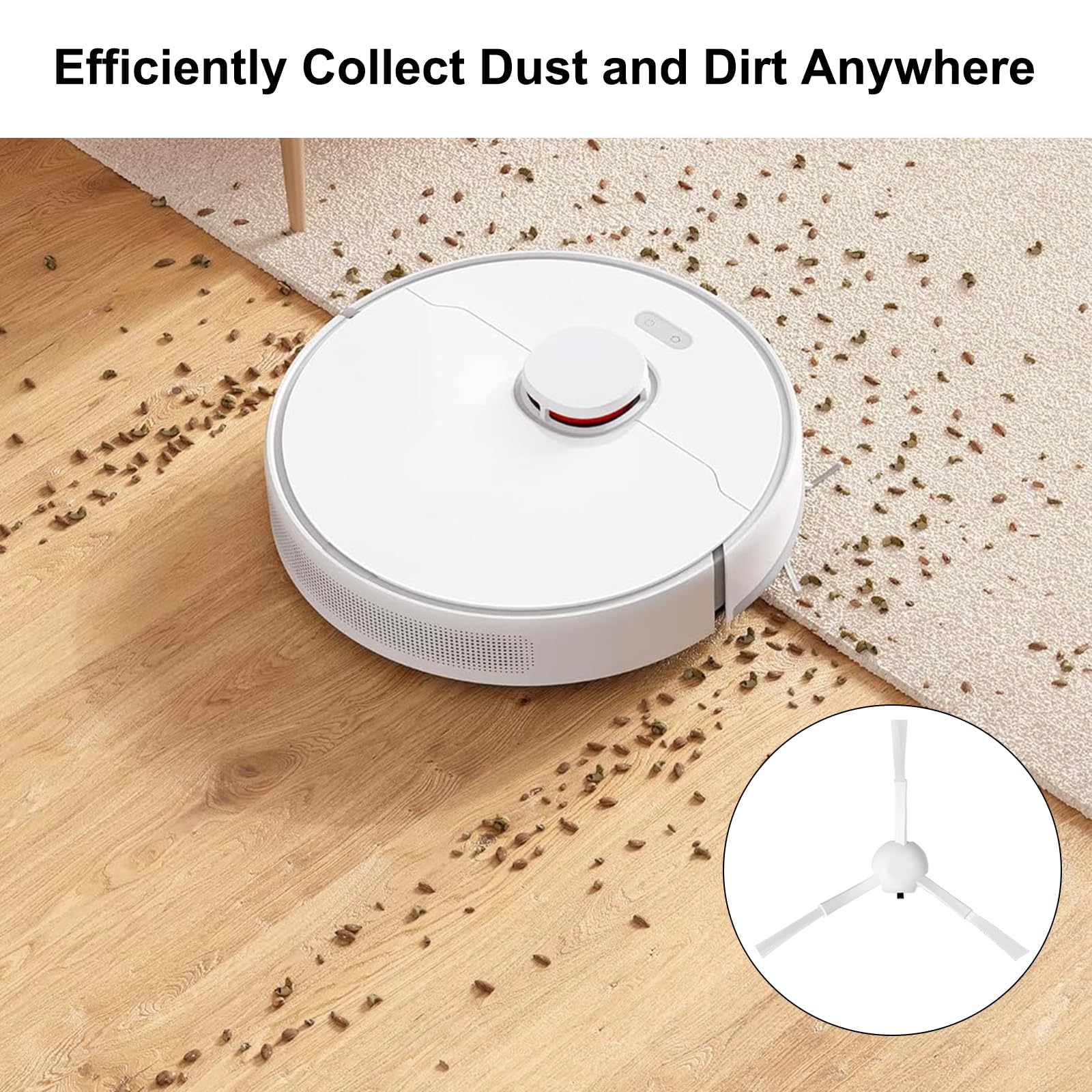 Waremax Kit Accessori di Ricambio per Dreame D10s/ Dreame D10s Pro Robot Aspirapolvere, 1 Spazzole Principali, 3 Filtri, 4 Spazzole Laterali, 4 Panni Mop