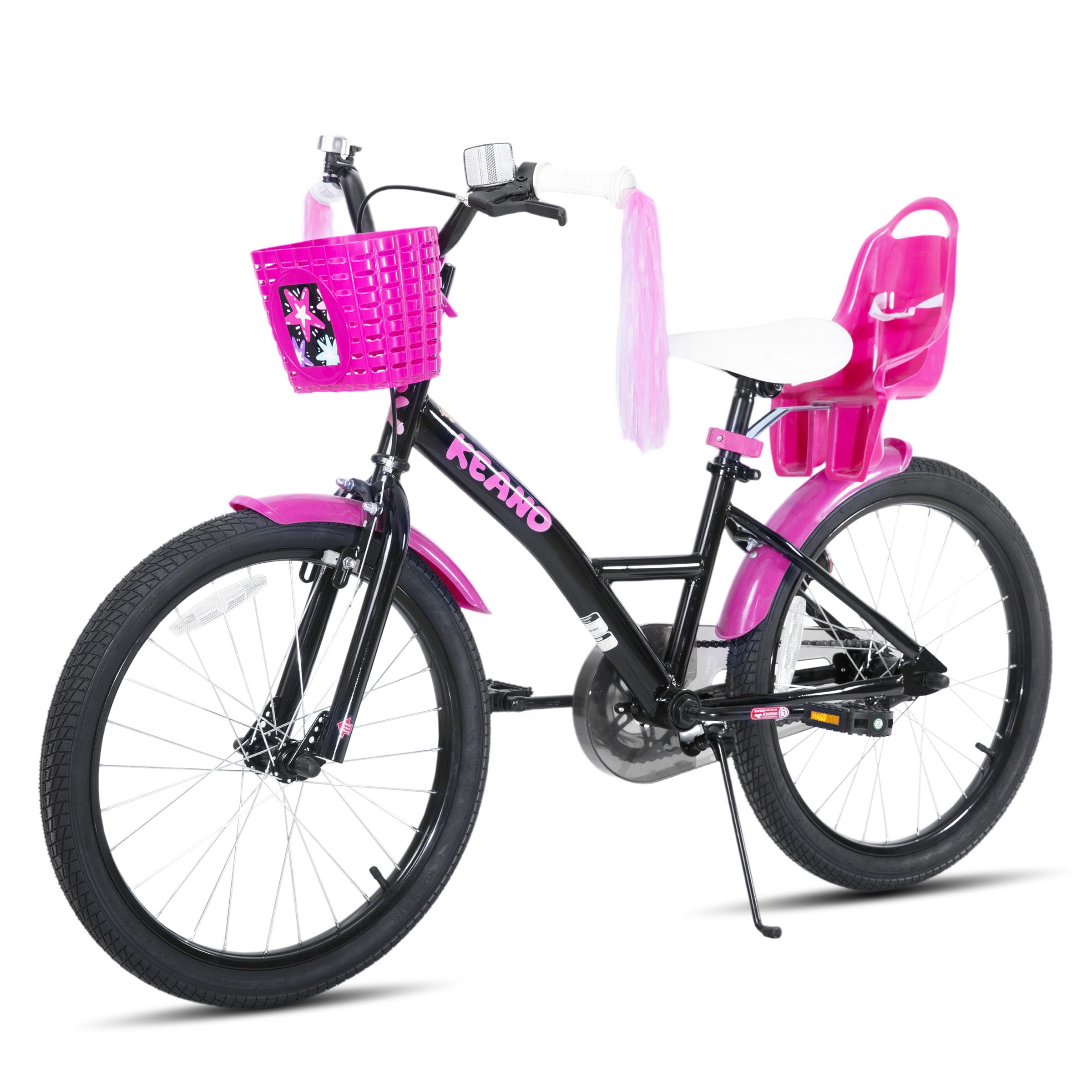 JOYSTAR Zinnia Vélo enfant 14/16/20" pour fille de 2 à 11 ans, vélo fille avec roues stabilisatrices, Baket & serpentins