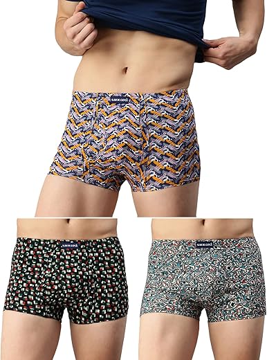 Lux Cozi Men’s Cotton Trunks Underwear for Men |Pack of 3