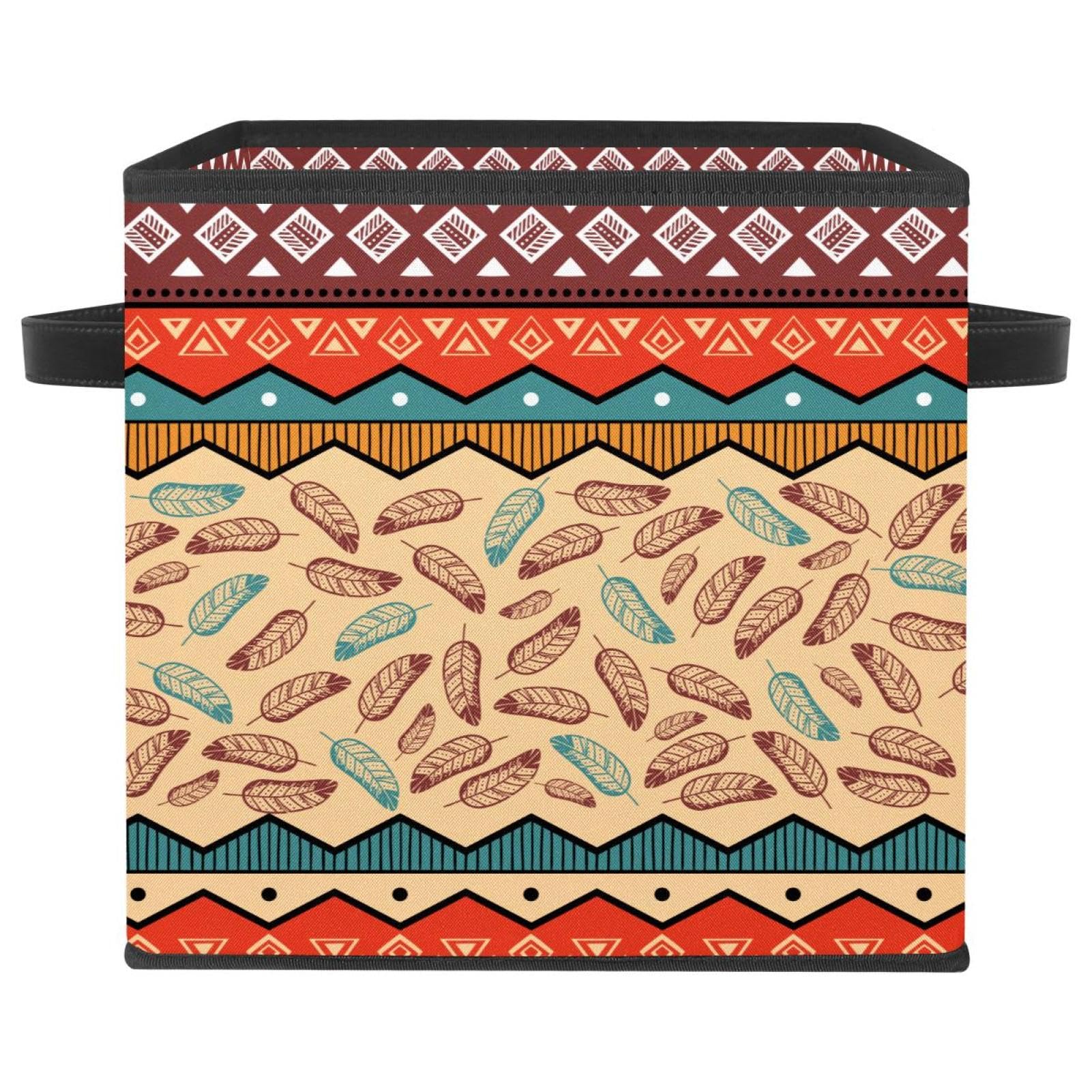 Boîte de rangement pliable en tissu style bohème pour organiser vos placards