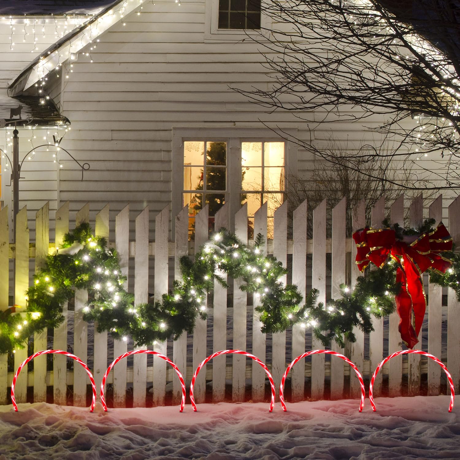 Amazon.com: GLOWNOVA 17''160 LED (10x16LED) Twinkle Arch Lawn