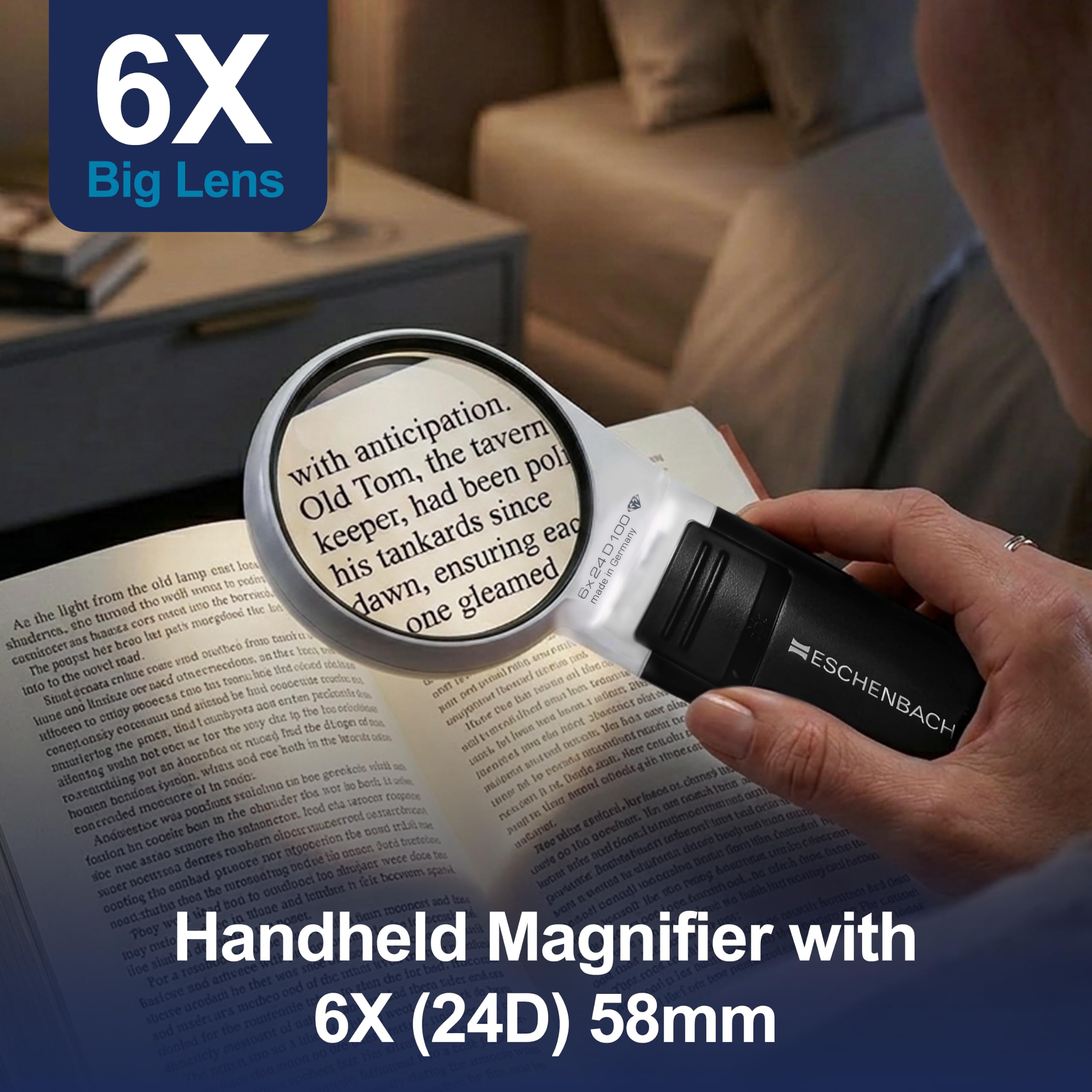 Eschenbach Loupes mobilux LED 24dpt 6X Ø 58mm