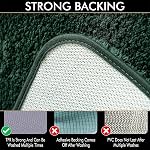 MIULEE Dark Green Absorbent Bath Rugs Soft Large Bathroom Mats Non-Slip and Quick-Drying for Bathroom Bathtub Showers, Machine Washable Carpet (24 x 36 Inches)