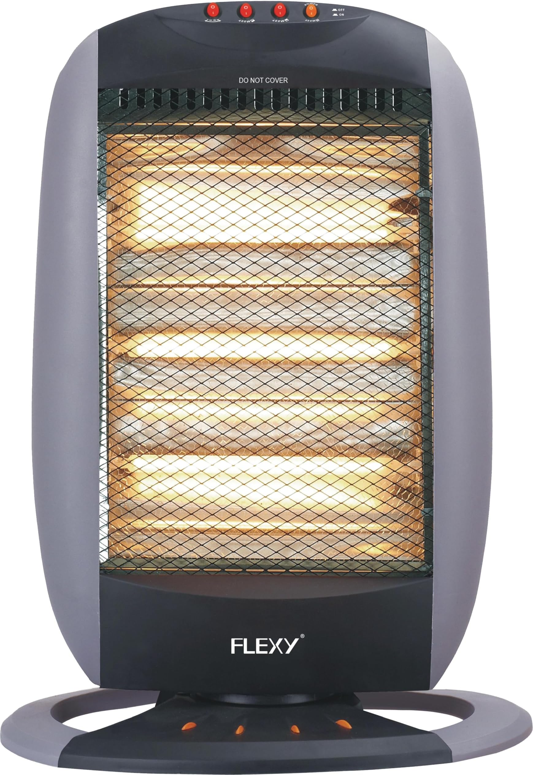 FLEXY® 1200W Halogen Heater With 3 Heat Settings Auto Shut Off And 180 Degree Oscillation