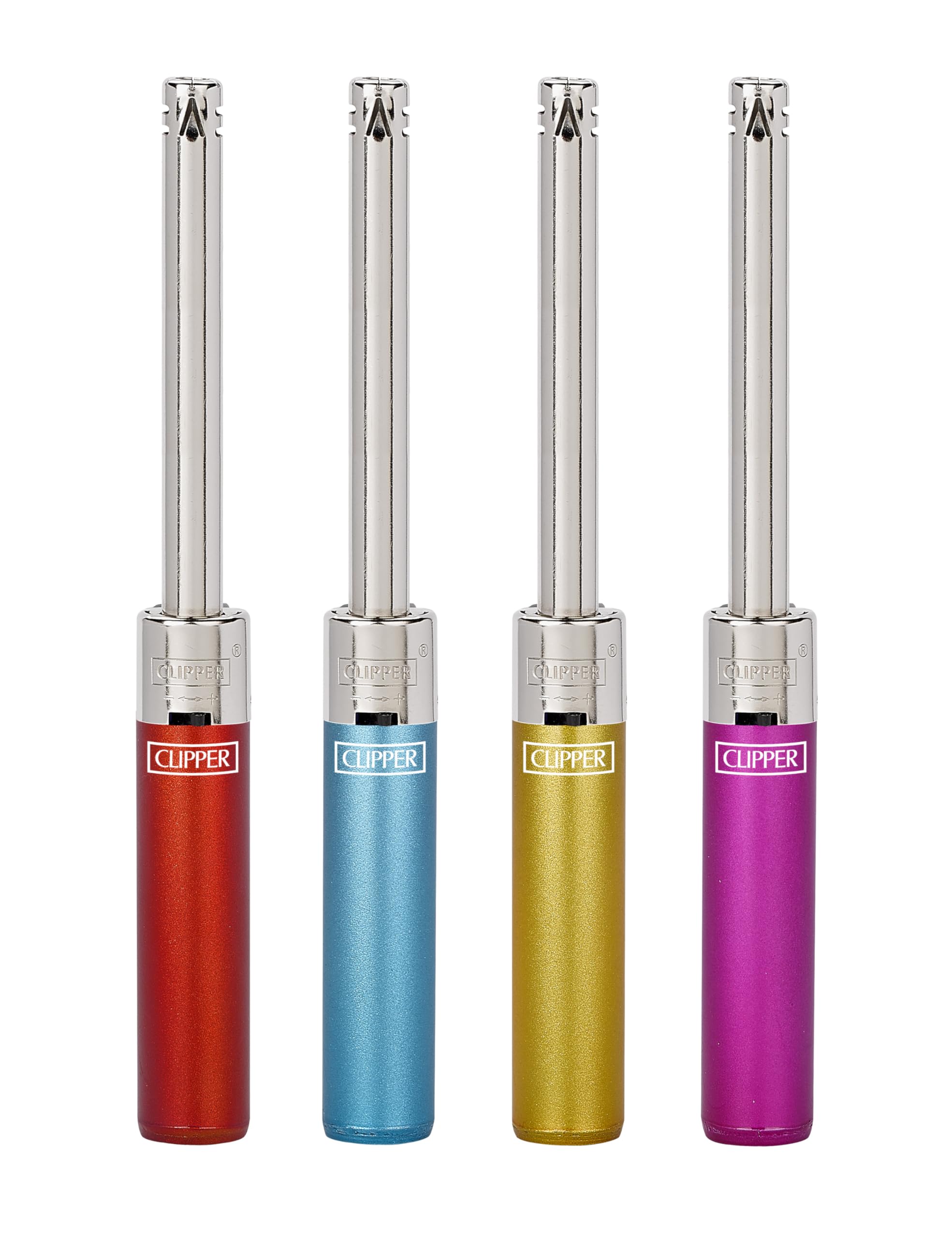 4 X CLIPPER LIGHTERS (TUBE PLUS CRYSTAL)