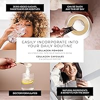 Vista 4 de CORREXIKO Paquete de píldoras y polvo de suplemento de colágeno marino, suministro de 3 meses, incluye 10,000 mg de colágeno en polvo hidrolizado