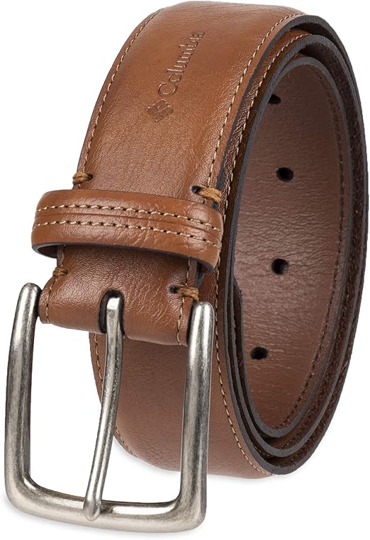 Columbia Men’s Trinity Logo Everyday Casual Dress Belt, Regular and Big and Tall Sizing