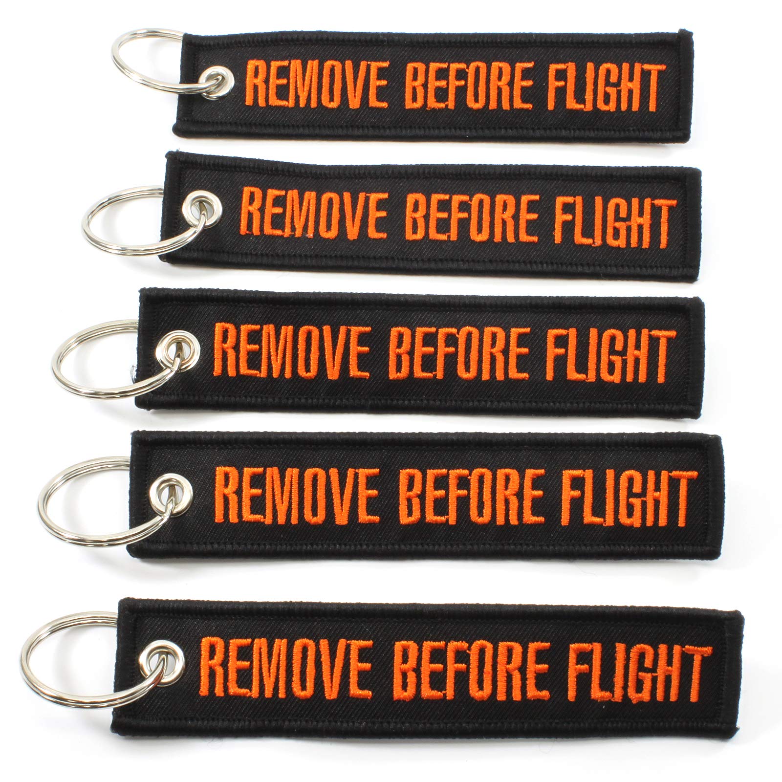 Rotary13B1 - Remove Before Flight - Keychain - Black/Orange - 5pcs