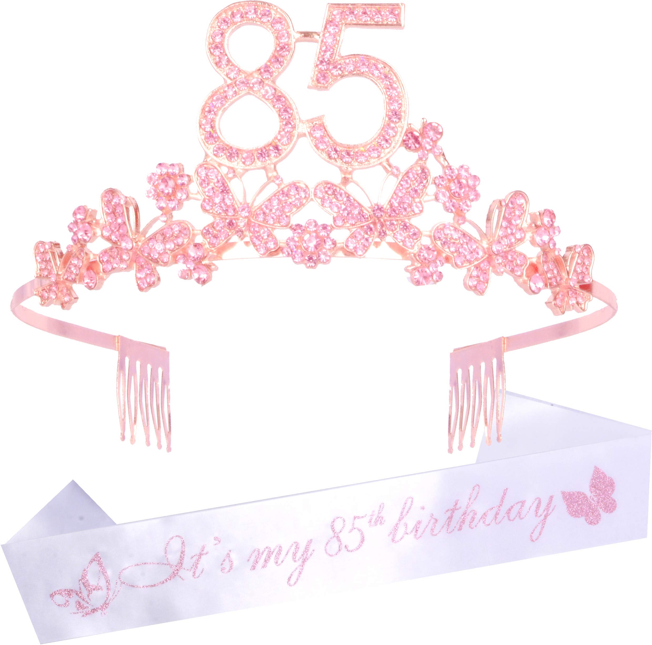 Amazon.co.jp: DORADREAMDEKO 85歳の誕生日 サッシュとティアラ
