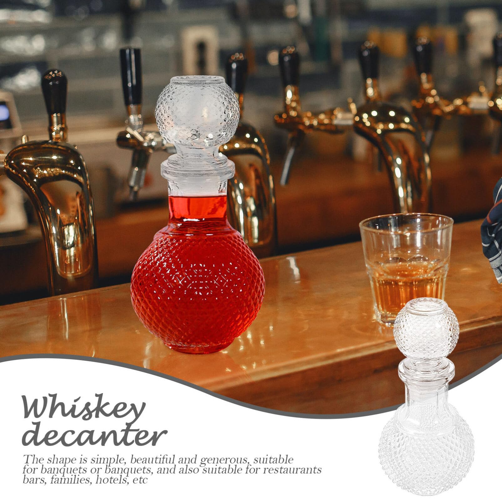 Amazon | Ciieeo グラス デキャンタ 気密 ストッパー付き 250Ml