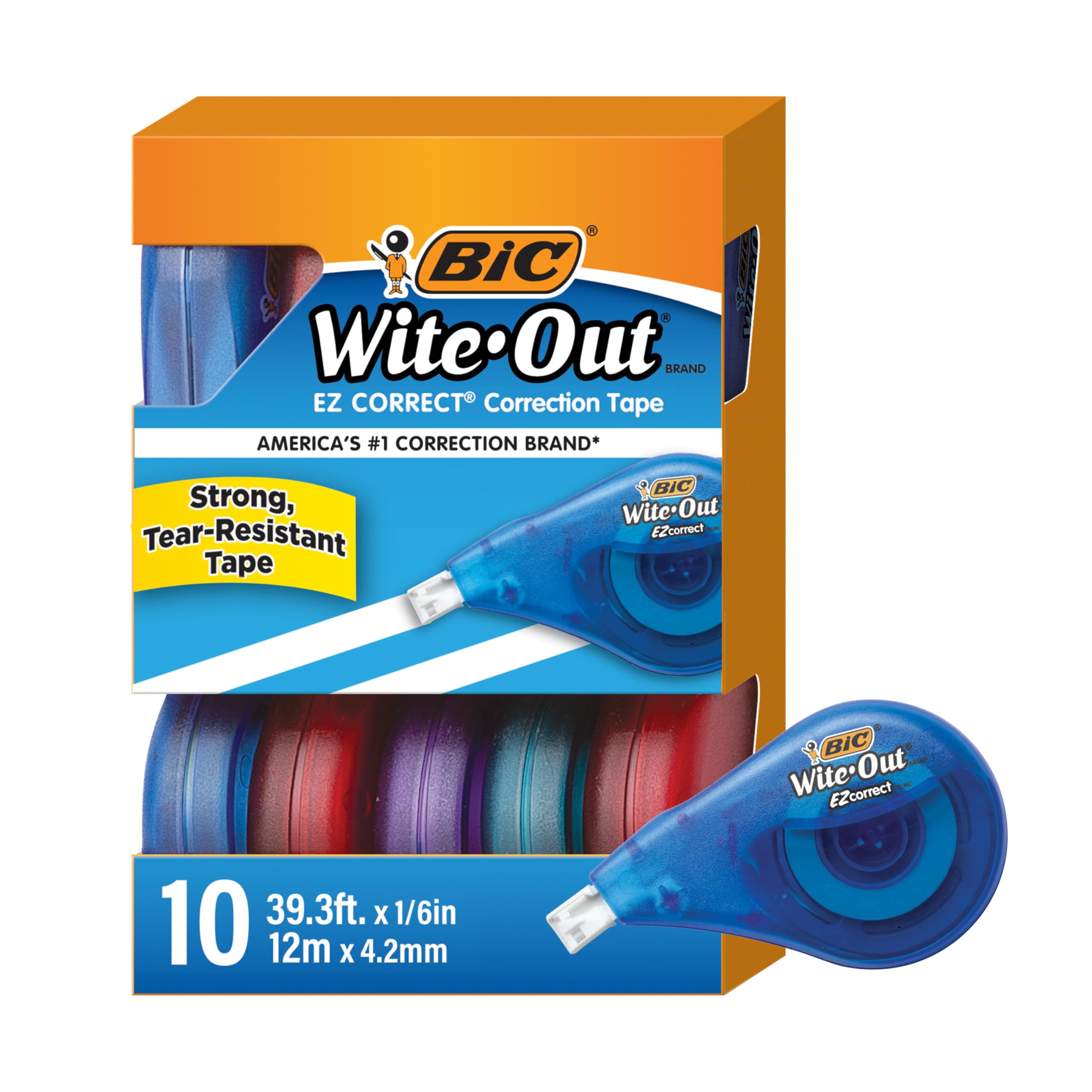 修正Deさま専用10 Amazon | BIC Wite-Out Brand EZ Correct Correction Tape, 10-Count