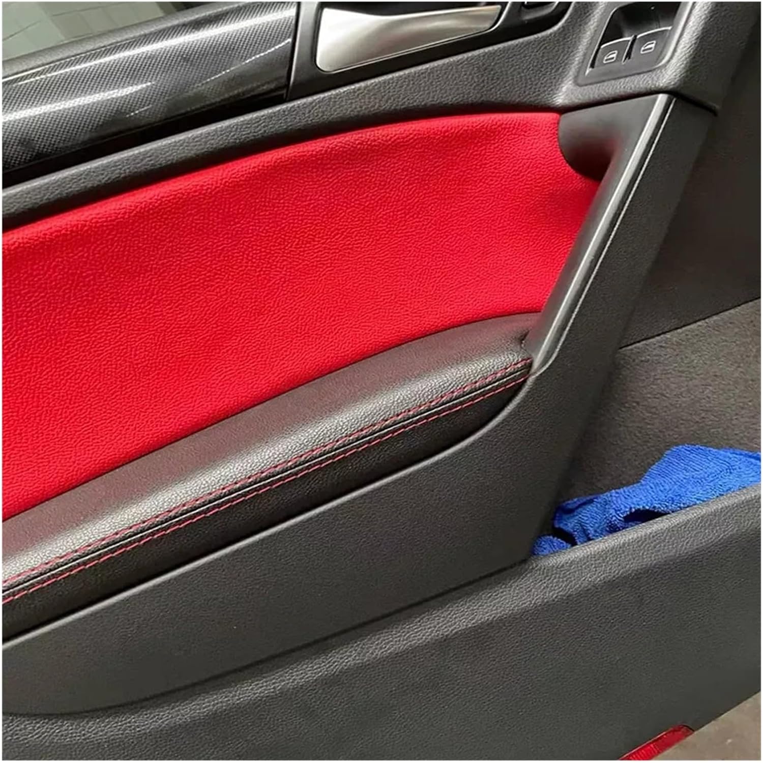 Grab Handles Car Interior Door Black Left Right Handle Cover Trim Fit for Golf 6 MK6 2009 2010 2011 2012 2013 Universal(1Pc Right Side)