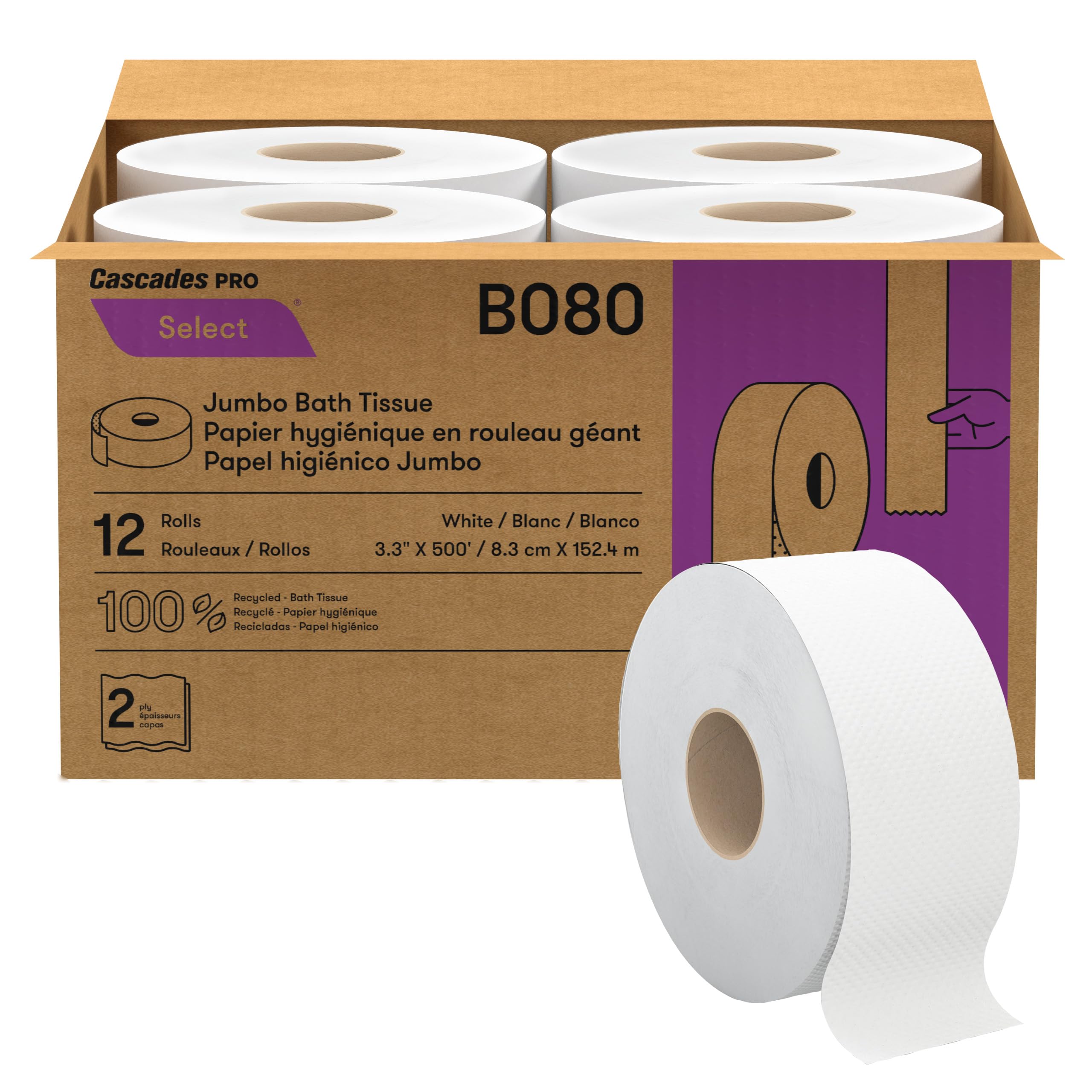 Cascades PRO Select Jumbo Bath Tissue