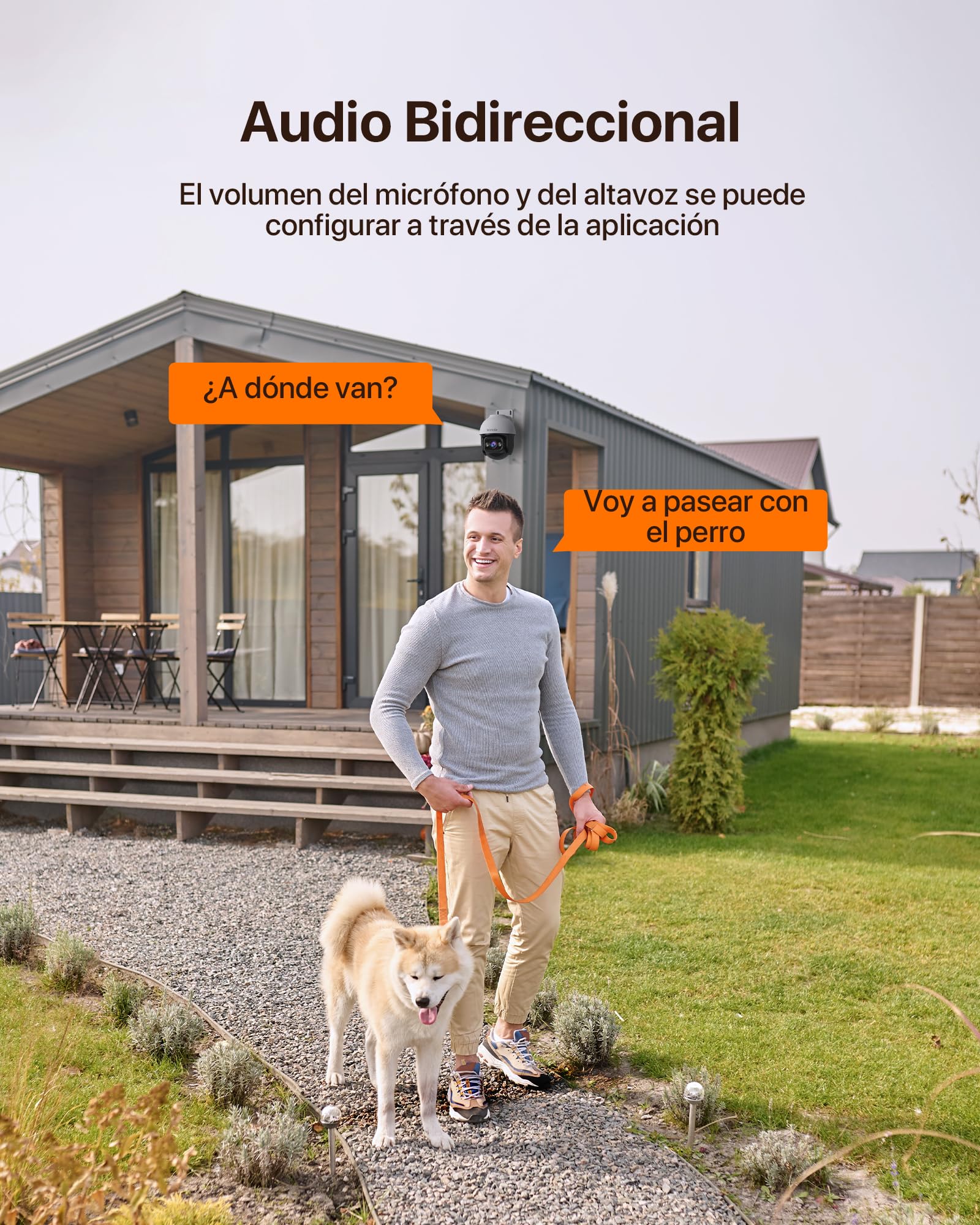 Tenda kamera bezpieczeństwa Outdoor WiFi, kamera 2K WiFi z kolorową wizją nocną, dwukierunkowym dźwiękiem, wykrywaniem ruchu i osób, alarmem dźwiękowym i świetlnym, kompatybilna z Alexą, CH3 V2.0