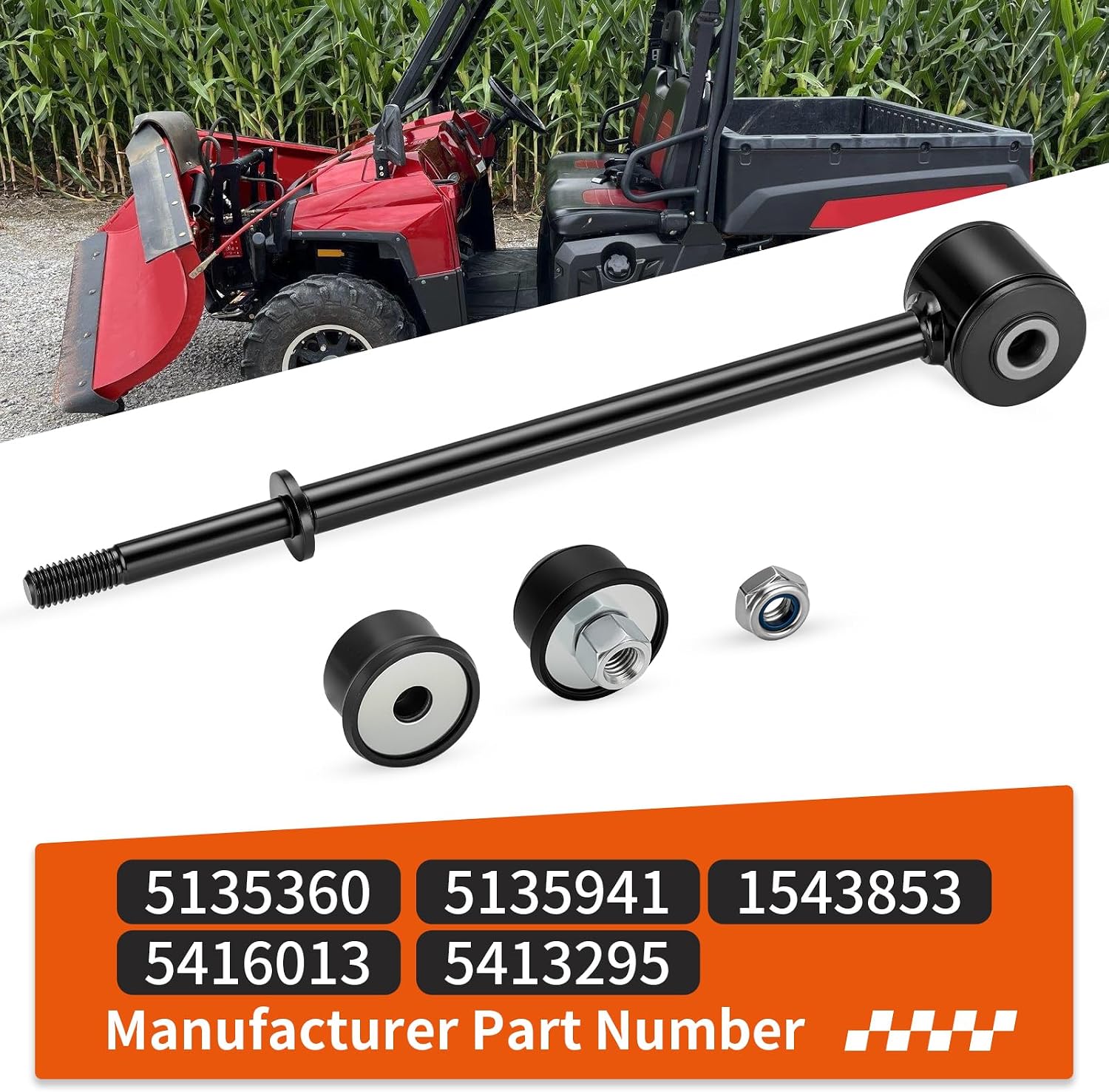 Torsion Bar Linkage & Bushing For Polaris Hawkeye Sportsman Ranger 300 400 500 800 900 Ranger EV 2006-2022 5135941 1543853
