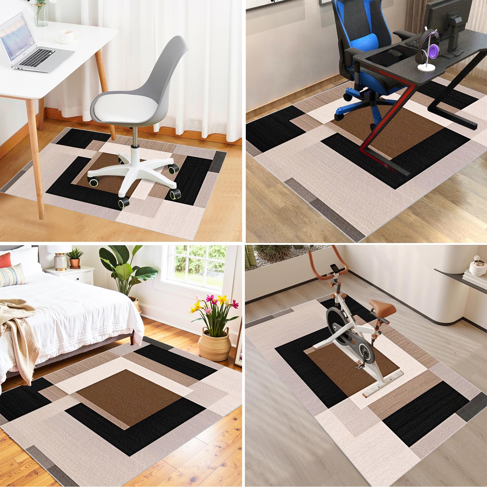 Tapis Protection Sol Chaise Bureau, Tapis de Chaise Gaming, Tapis Antidérapant Sous Chaise de Bureau, Tapis de Chaise de Bureau pour Ordinateur, Tapis Protège-Sol pour Chaise Gaming 120 x 150 cm