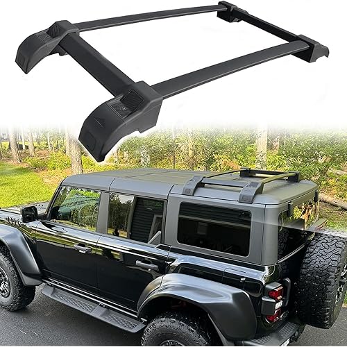 Half Roof Rack Fit for 2021-2025 2026 Ford Bronco 4-Door Hardtop Roof Rails Luggage Cross Bars