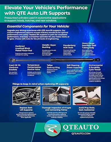 Miniatura 3 de PM Auto Par de 2 soportes de elevación de capó delantero para Pontiac Firebird 1982-1992 con capucha de fibra de vidrio