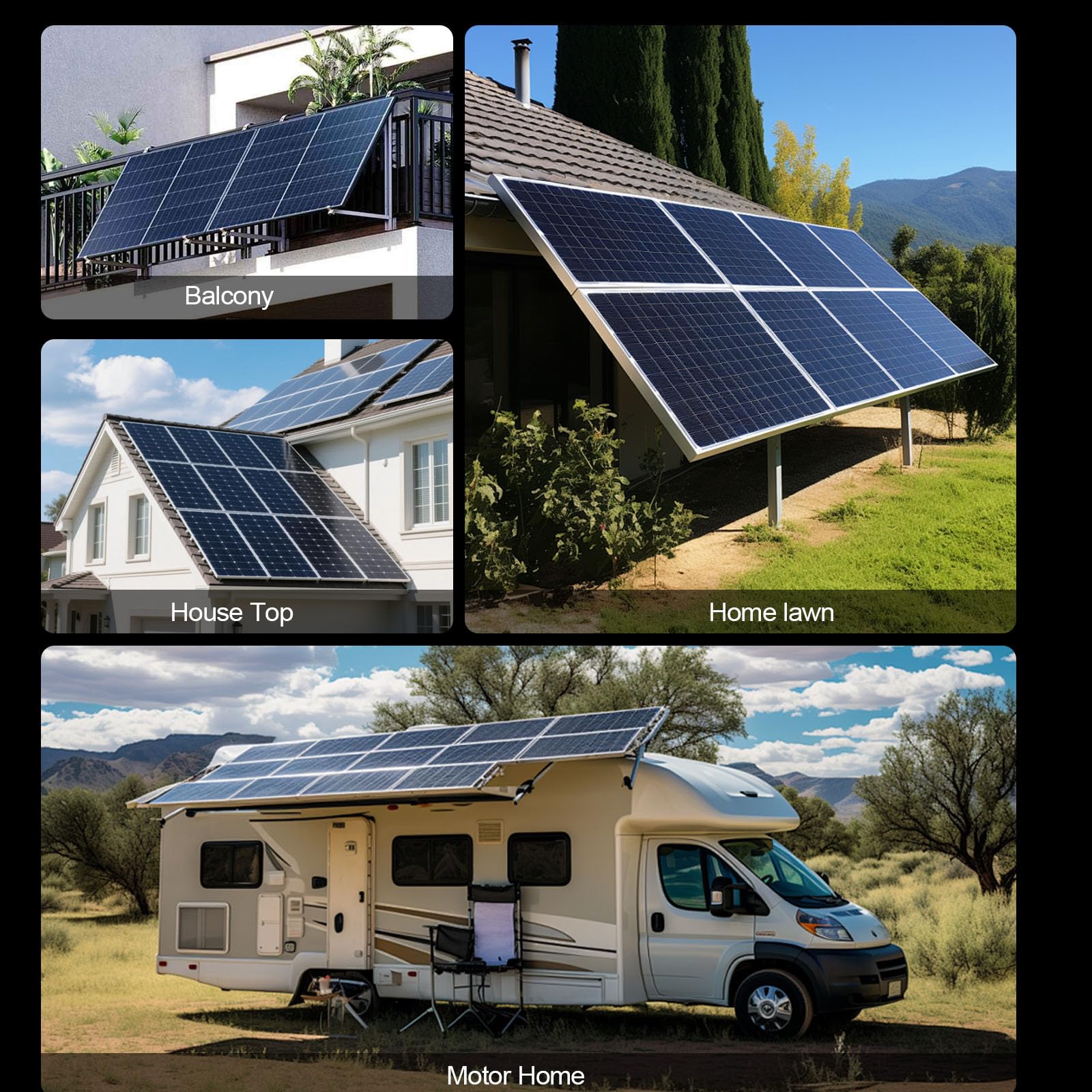 Mikro Wechselrichter 1000w-2MPPT，Wechselrichter für balkonkraftwerk mit WLAN,IP67 wasserdicht，mit 5m AC Kabel für Solar Inverter,App Steuerung,Plug Play