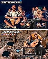 Vista 6 de Cámara de vídeo 5K Videocámara 8X Zoom opitical Cámaras de transmisión en vivo 64MP WiFi Autofoco Vlogging Cámara para Youtube con visión nocturna a