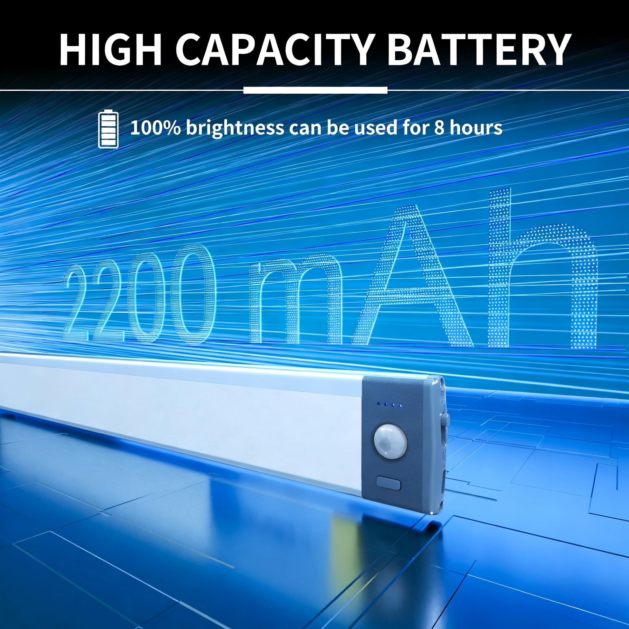 LEPOTEC Confezione da 2 luci da incasso, 88 LED con sensore di movimento per interni, 2200 mAh, ricaricabili sotto il bancone, luci magnetiche a batteria, luci notturne per cucina, camera da letto
