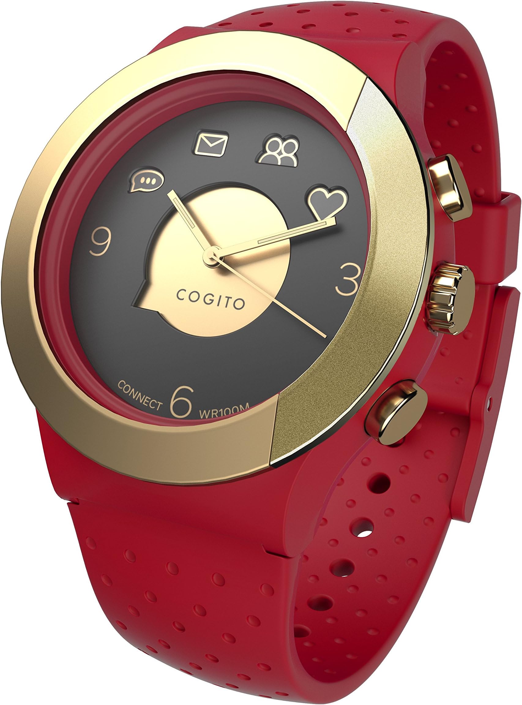 Cogito Fit Silicon Watch - Red/Gold