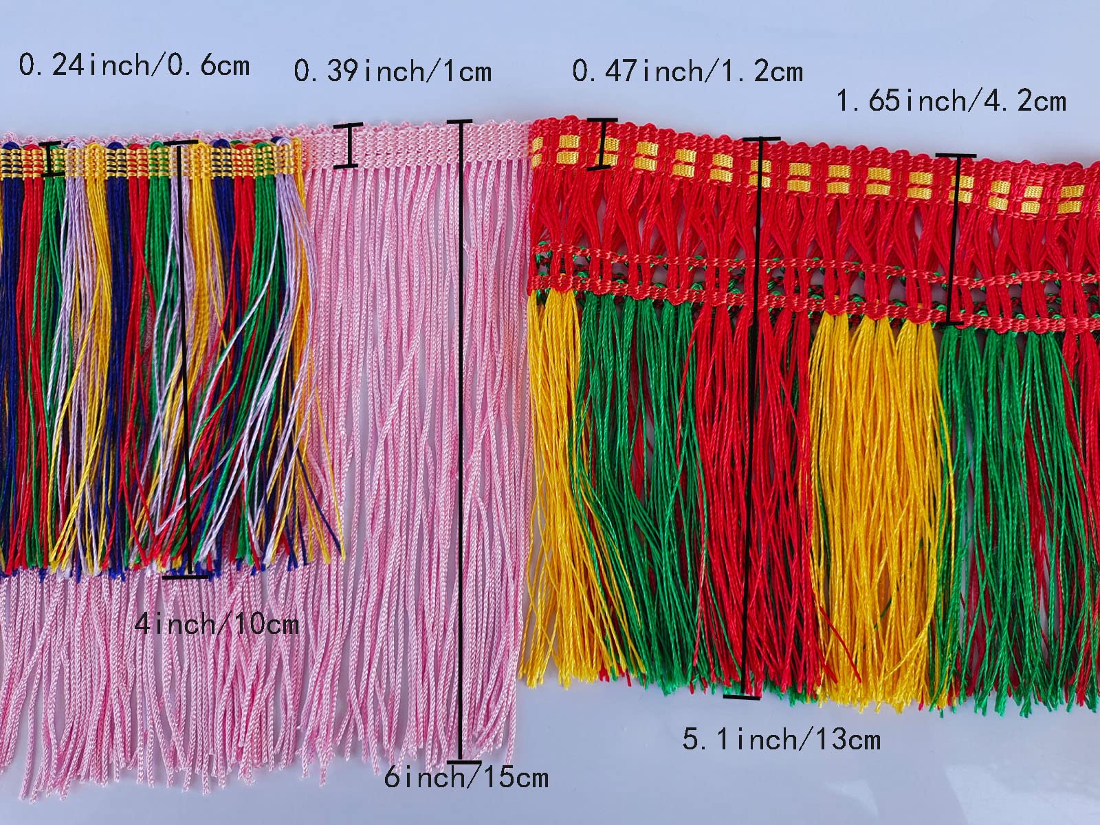Chainette - Borde de flecos de 6 pulgadas, 10 yardas para costura, manualidades, decoración de bricolaje (928 amarillo neón)
