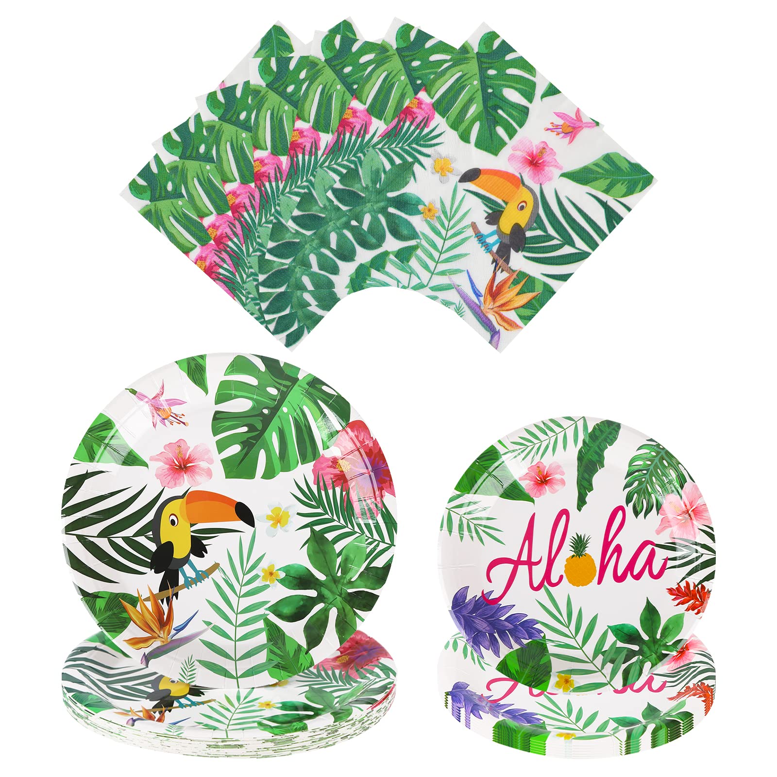 121-teiliges Luau Hawaii-Party-Set – Inkl. Teller, Servietten, Becher & Tischdecke Für 30 Personen