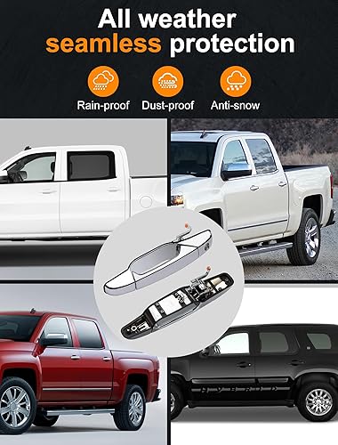 Miniatura 4 de Avsty Paquete de 2 manijas de puerta para Chevy Silverado Suburban Tahoe Avalanche GMC Sierra 1500 2500 3500 Yukon Cadillac Escalade 2008 2009 2010