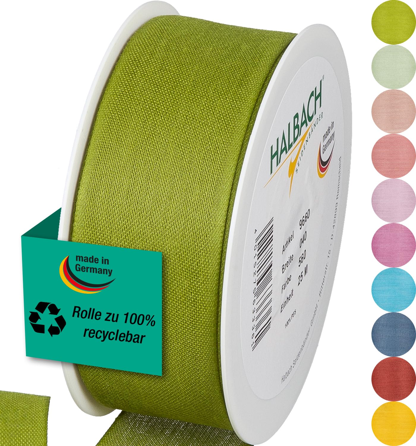 Halbach Seidenbänder Cadeaulint, Breedte 40 Mm, Lengte 25 M Lint Made In Germany Cadeaulinten Verschillende Kleuren En Breedtes Perfect Voor Verpakking Decoreren Kleur Grijs 2113778012