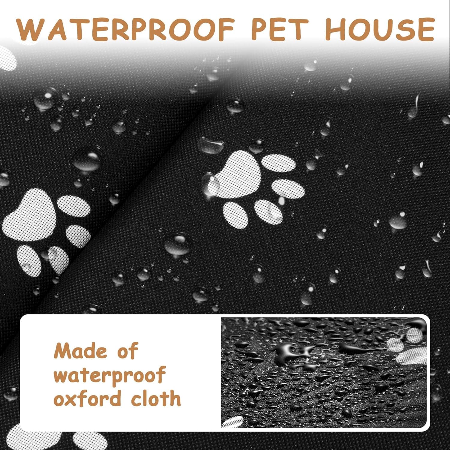 منزل للقطط في الهواء الطلق من هوومفيت، مأوى للقطط الضالة الدافئة مقاومة للطقس في الخارج والداخل، بيت معزول قابل للطي للحيوانات الاليفة، كهف للقطط الضالة (متوسط)