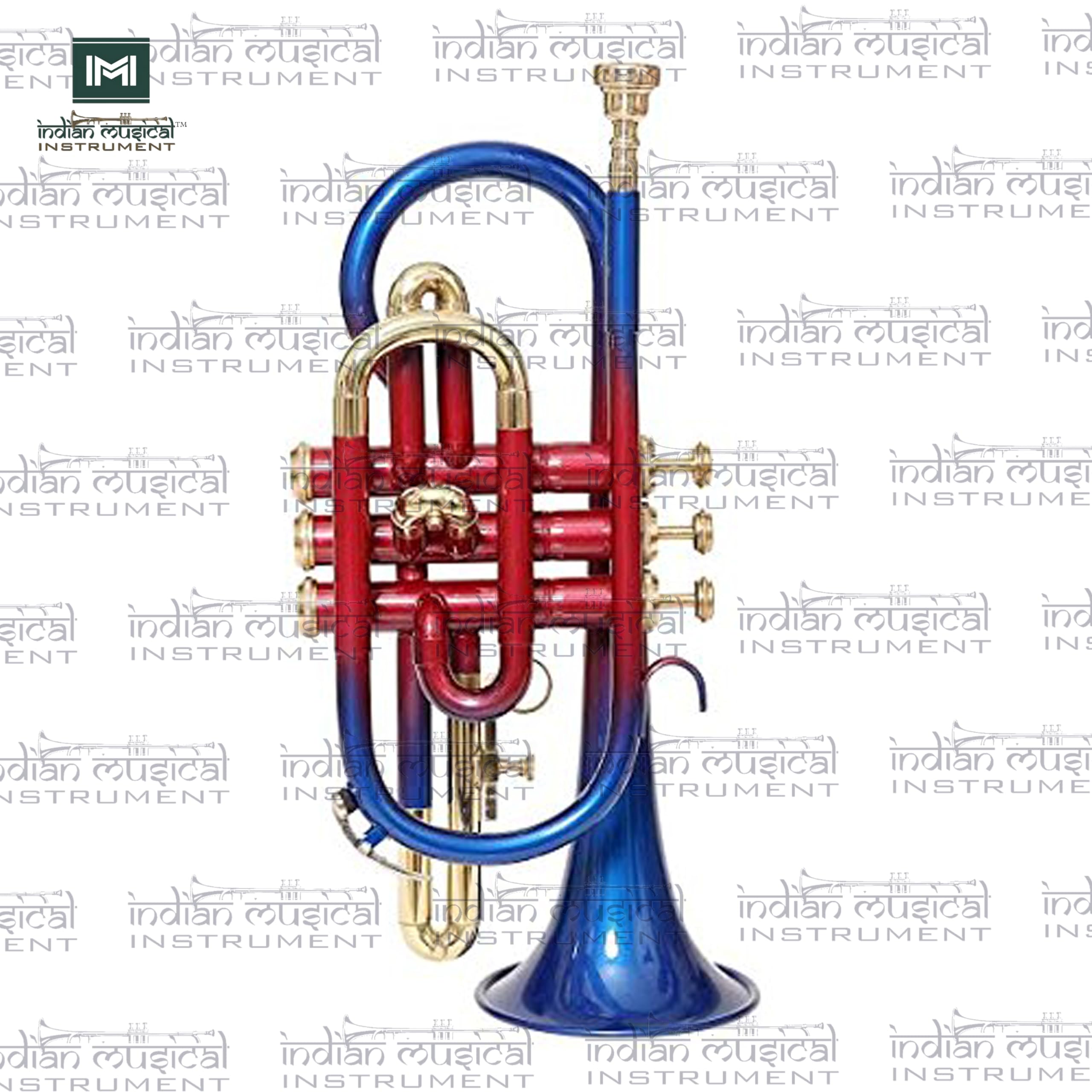 Corneta de 3 válvulas BB Pitch Premium de latón con estuche rígido y boquilla incluida (multicolor)