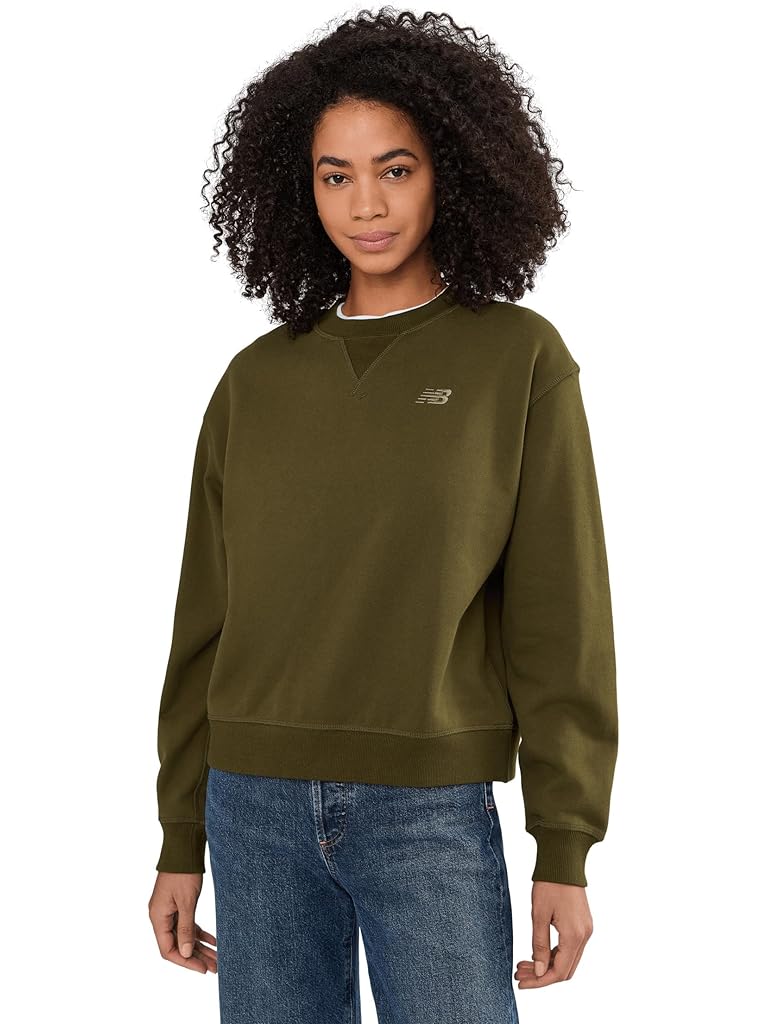 Olive New Balance New Balance Women's Athletics French Terry Crew