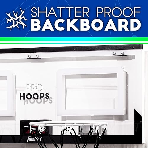 Miniatura 8 de Franklin Sports Over The Door Indoor LED Basketball Hoops-Steel Rim Mini Basket-Includes Ball and Pump-Light Up Backboard