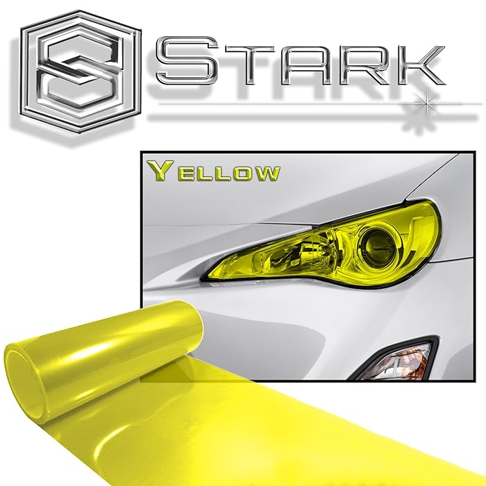 Buy Stark 12" x 60" in / 1 x 5 Ft Glossy Yellow Smoke Tint Headlights
